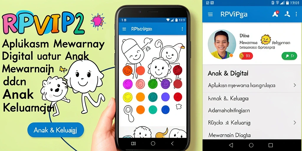 Antarmuka aplikasi RPVIP2 yang interaktif dan ramah anak.