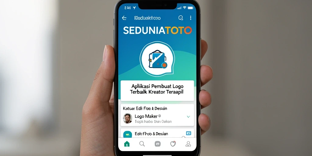 Antarmuka aplikasi SEDUNIATOTO untuk pembuatan logo yang intuitif dan menarik.