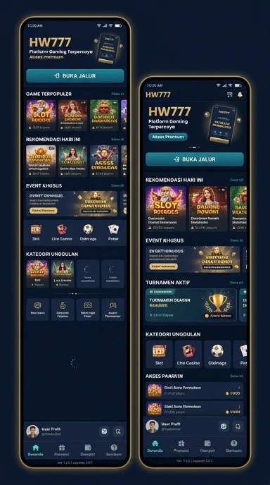 Tampilan link alternatif hw777